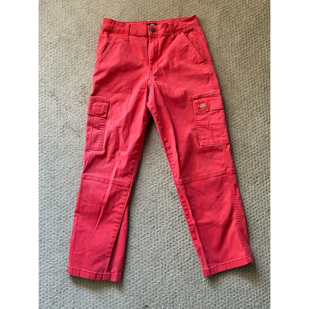 Dickies Relaxed Fit Carpenter Revice Workwear Mid Rise Gorpcore Red Cargo Pants